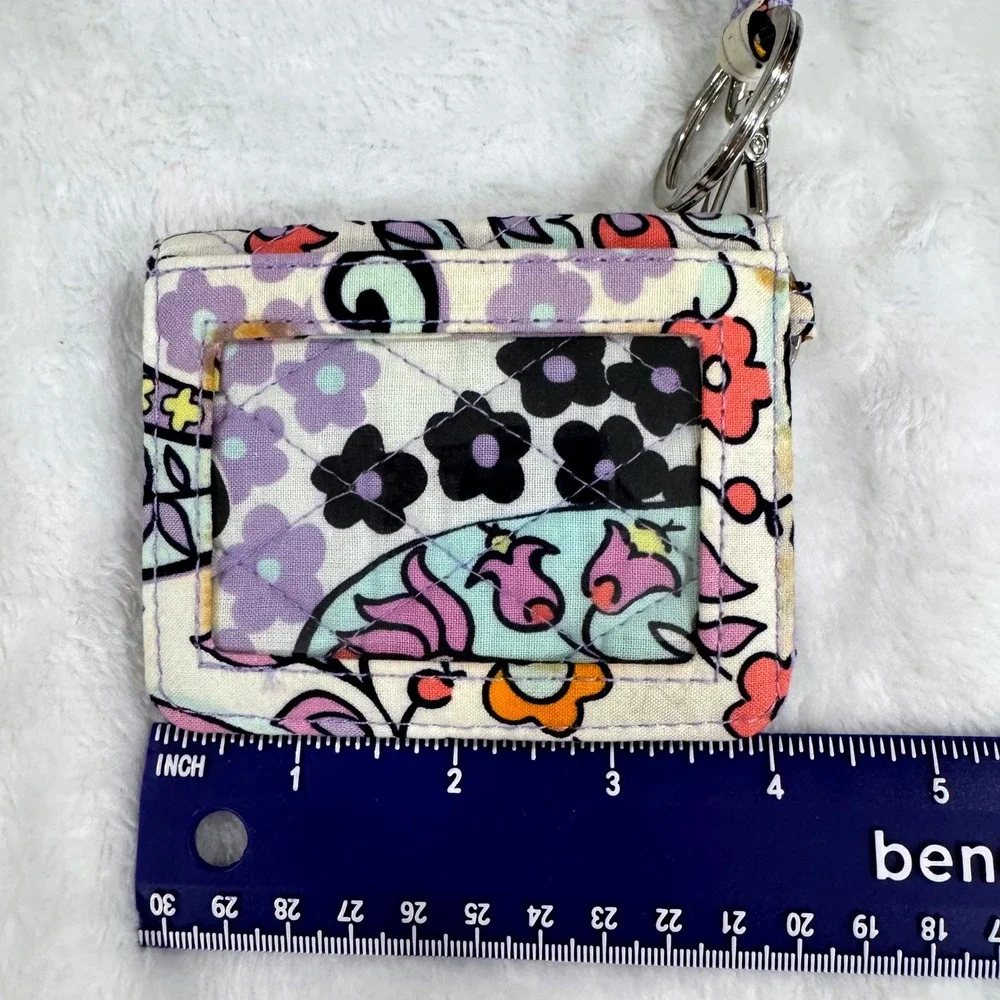 Vera Bradley Quilted‎ Floral ID Card Holder Lanyard Keychain Wallet Pouch
